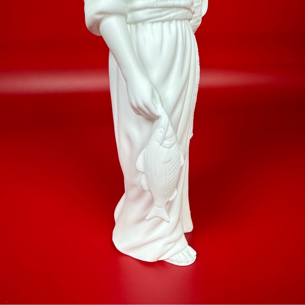 Lenox Nativity Fisherman Figurine White Porcelain Christmas Village Figure - Picture 10 of 12
